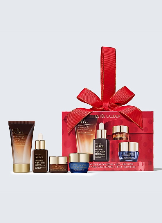 packa upp ditt glow advanced night repair hudvårdsstartset
